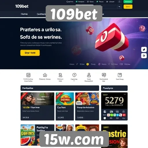 Interface do usuário no site 109bet